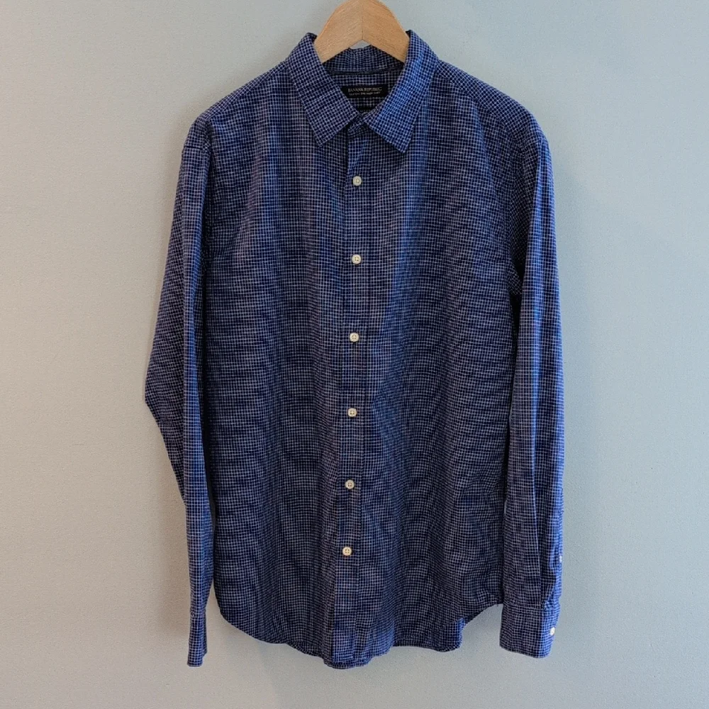 Banana Republic Men's Large Camden Fit Custom 078 Wash Button Down Shirt